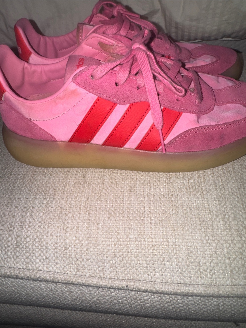 adidas Pink and Red Low-Top Women's Sneakers